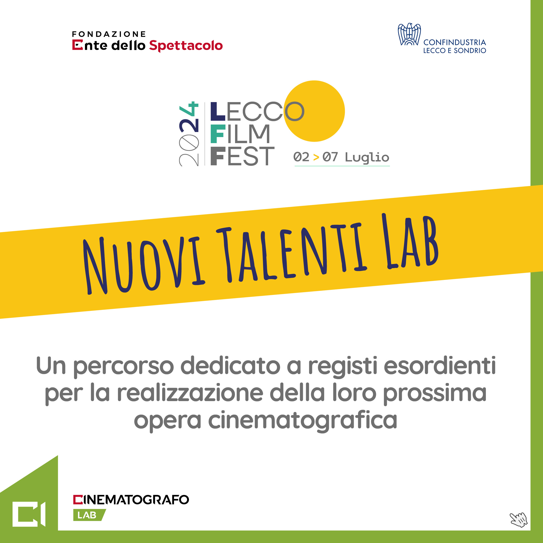 NUOVI TALENTI LAB - Lecco Film Fest 2024